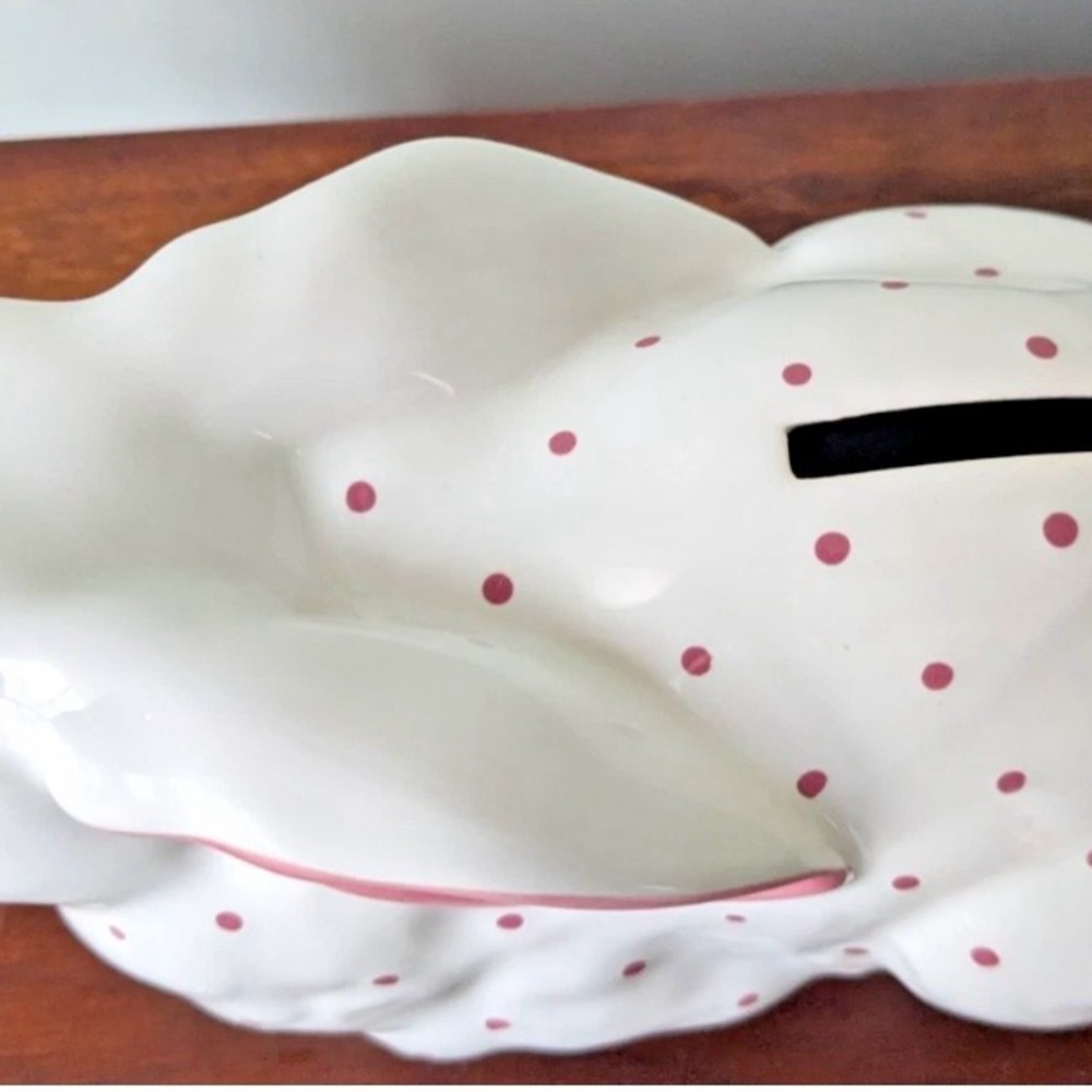 Tiffany & Co. White Ceramic Bunny with Pink Polka Dots - Picture 6 of 8
